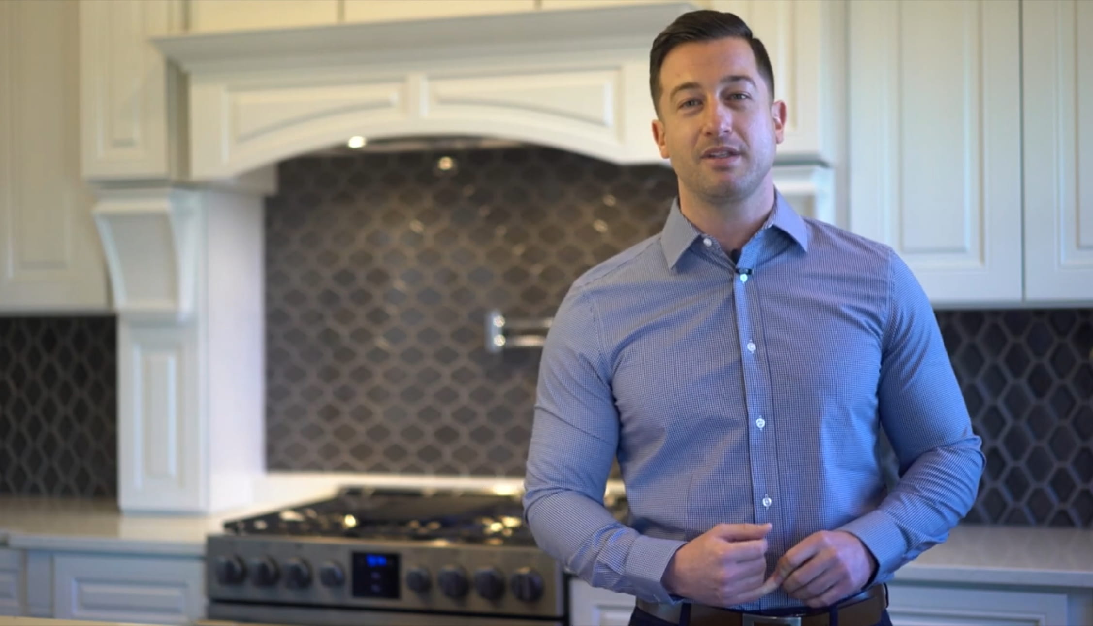 Real estate agent presenting a competitive home offer in Orland Park, Illinois